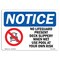 Signmission OSHA Sign, No Lifeguard Present Deck Slippery With, 14in X 10in Decal, 14" W, 10" H, Landscape OS-NS-D-1014-L-14681 - alternate 1